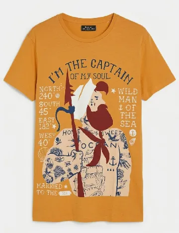 Tricou Bershka, mustar