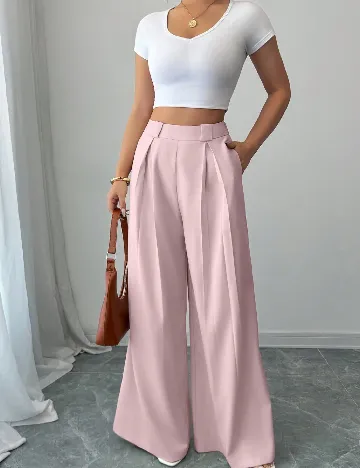 Pantaloni SHEIN, roz