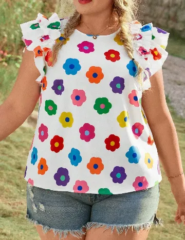 Bluza SHEIN CURVE, floral print