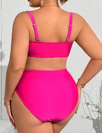 Costum de baie SHEIN CURVE, roz