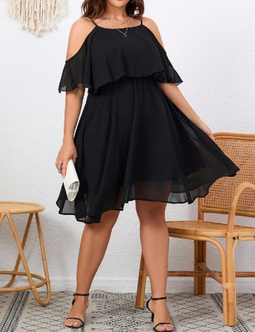 Rochie scurta SHEIN CURVE, negru