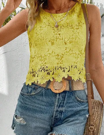 Top SHEIN, galben