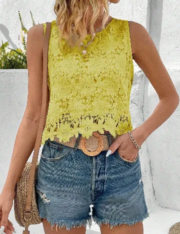 Top SHEIN, galben