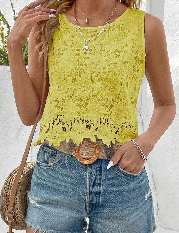 Top SHEIN, galben