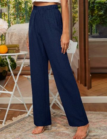 Pantaloni SHEIN, bleumarin