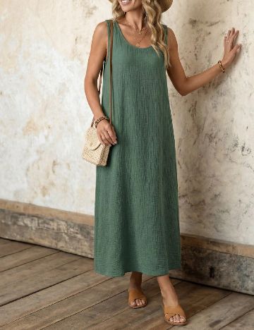 Rochie lunga SHEIN, verde