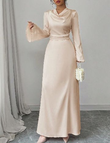 Rochie lunga SHEIN, crem