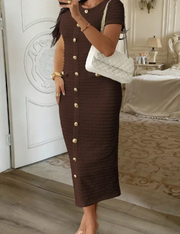 Rochie lunga SHEIN, maro