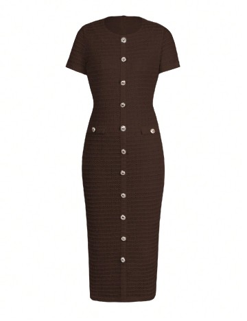 Rochie lunga SHEIN, maro