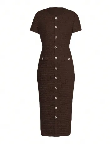 Rochie lunga SHEIN, maro