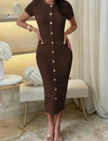 Rochie lunga SHEIN, maro