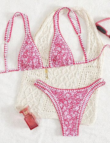 Costum de baie SHEIN, roz