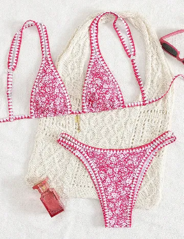 Costum de baie SHEIN, roz