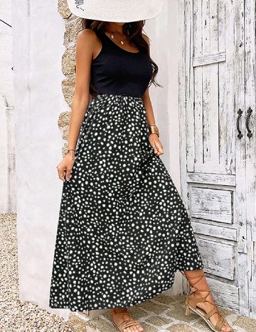 Rochie medie SHEIN, negru/alb