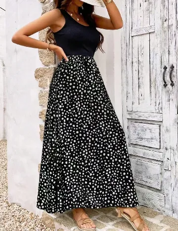 Rochie medie SHEIN, negru/alb