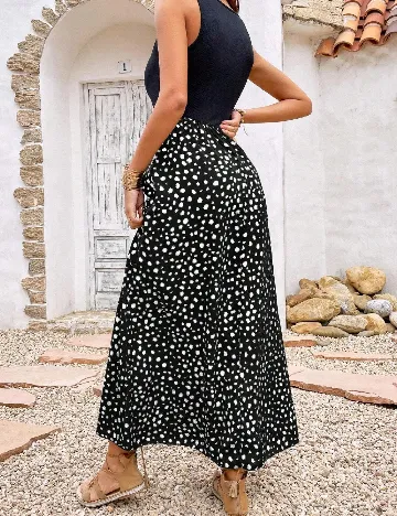 Rochie medie SHEIN, negru/alb