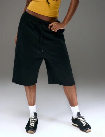 Pantaloni trei sferturi Musera, negru