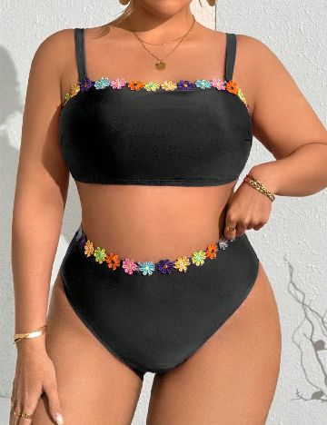 Costum de baie SHEIN CURVE, negru
