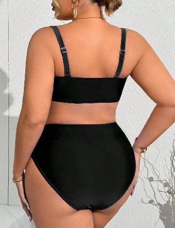 Costum de baie SHEIN CURVE, negru