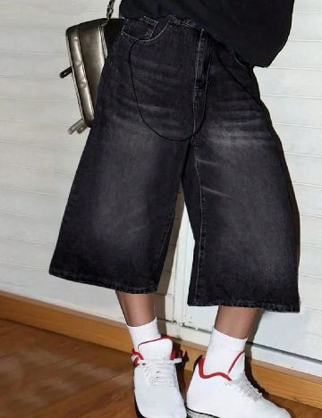 Pantaloni scurti SHEIN, negru