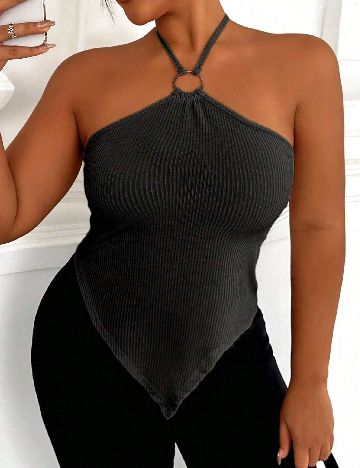 Top SHEIN CURVE, negru
