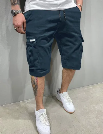 Pantaloni scurti SHEIN, albastru