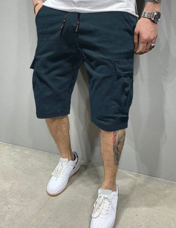 Pantaloni scurti SHEIN, albastru