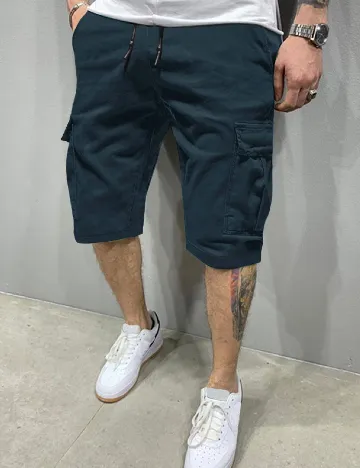 Pantaloni scurti SHEIN, albastru
