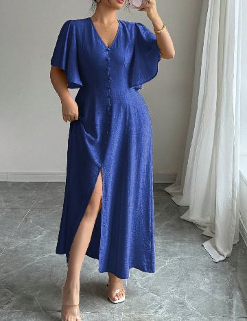 Rochie medie SHEIN CURVE, albastru