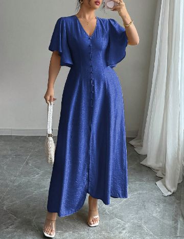 Rochie medie SHEIN CURVE, albastru