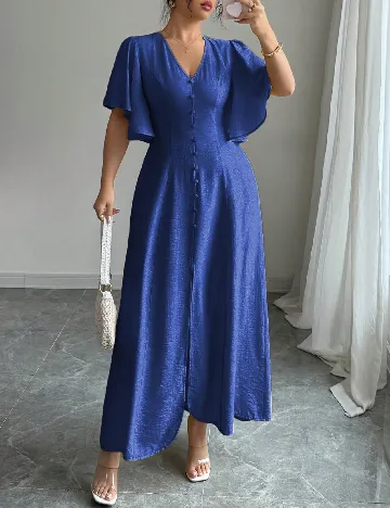 Rochie medie SHEIN CURVE, albastru