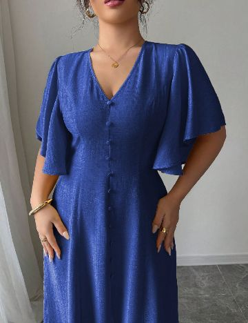 Rochie medie SHEIN CURVE, albastru