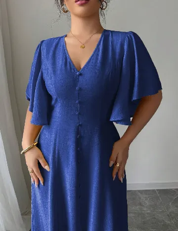 Rochie medie SHEIN CURVE, albastru