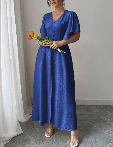 Rochie medie SHEIN CURVE, albastru