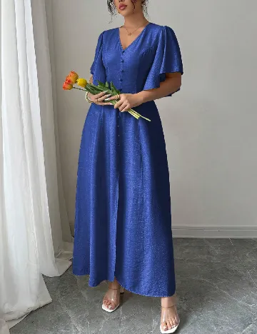Rochie medie SHEIN CURVE, albastru