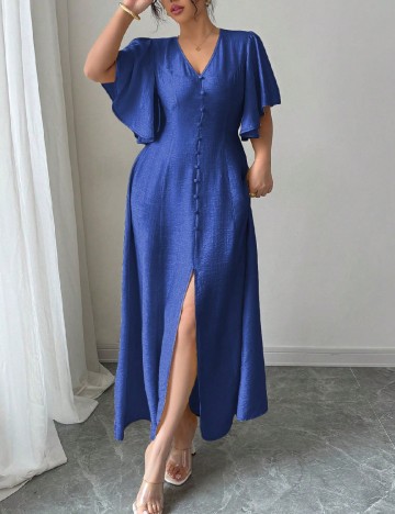 Rochie medie SHEIN CURVE, albastru