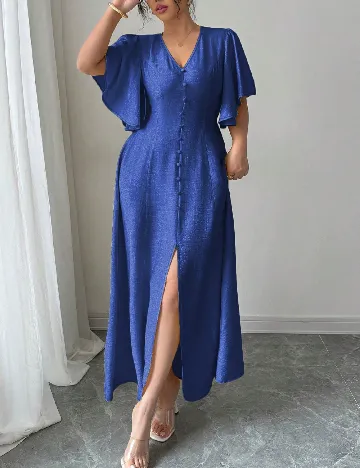 Rochie medie SHEIN CURVE, albastru