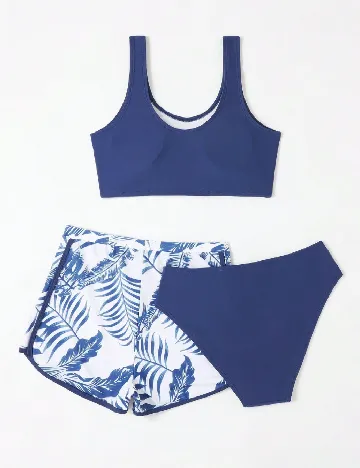 Costum de baie Shein Kids, albastru