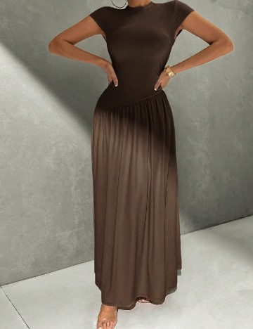 Rochie lunga SHEIN, maro inchis