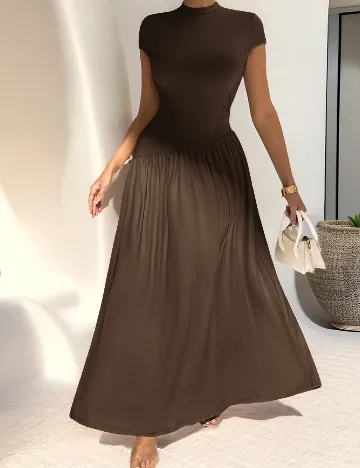 Rochie lunga SHEIN, maro inchis