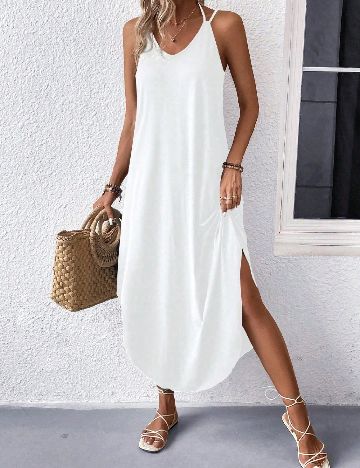 Rochie medie SHEIN, alb