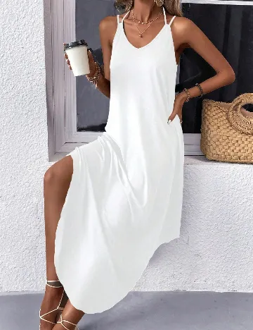 Rochie medie SHEIN, alb