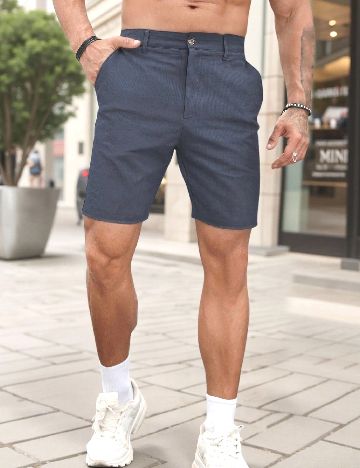 Pantaloni scurti SHEIN, albastru