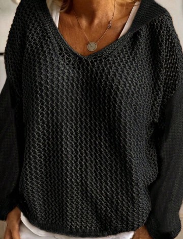 Hanorac SHEIN CURVE, negru
