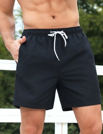 Short de baie SHEIN, negru