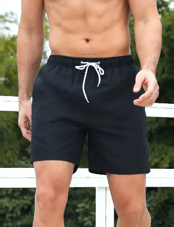 Short de baie SHEIN, negru