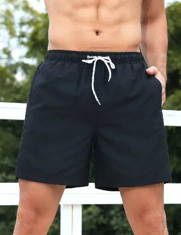 Short de baie SHEIN, negru
