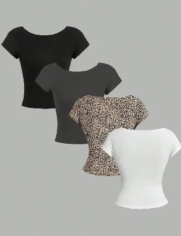 Set topuri 4 bucati SHEIN, mix culori