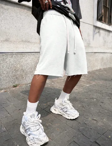 Pantaloni scurti SHEIN, alb