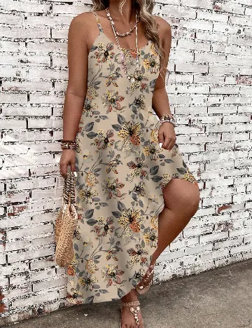 Rochie lunga SHEIN CURVE, maro